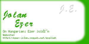 jolan ezer business card